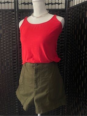 Old Navy Olive Utility High-Waist Shorts